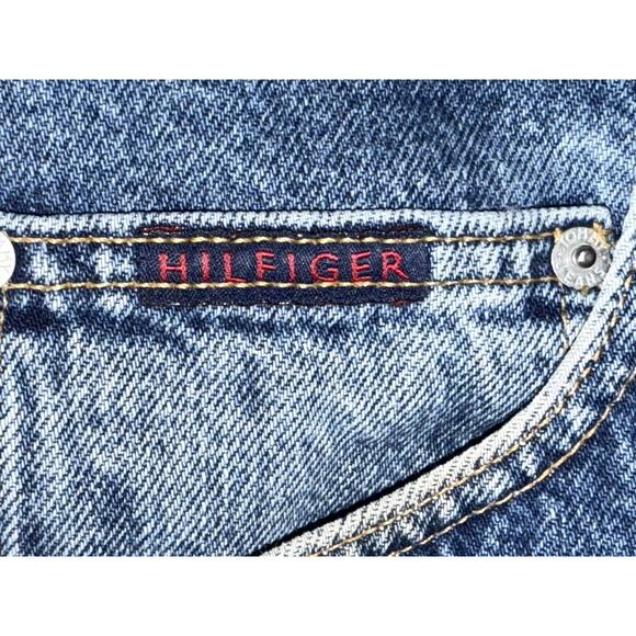 Vintage Tommy Hilfiger Tommy Jeans Men’s Jean Shorts Big Tommy Patch Size 50 - Picture 2 of 6